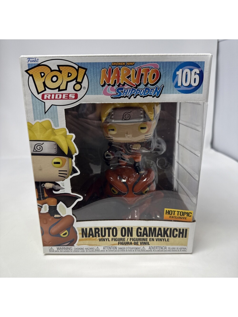 Funko Pop! Rides Naruto Shippuden Naruto on Gamakichi Hot Topic Exclusive #106